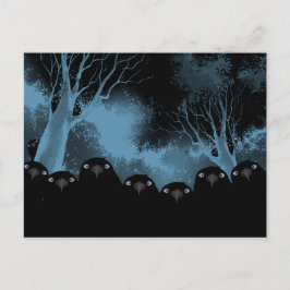 Postkarten essen von Krähen