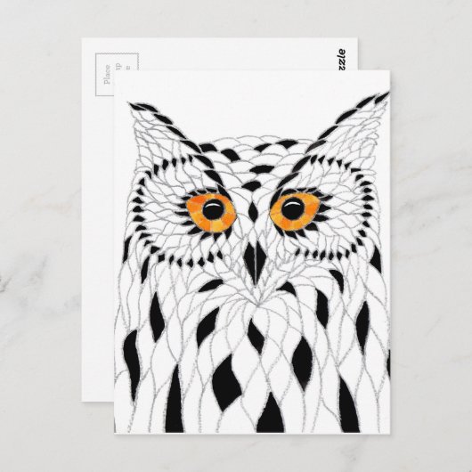 Postkarten Eule (Vorne/Hinten)