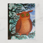 Postkarten Eule (Vorderseite)