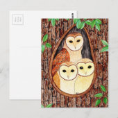 Postkarten Eule (Vorne/Hinten)