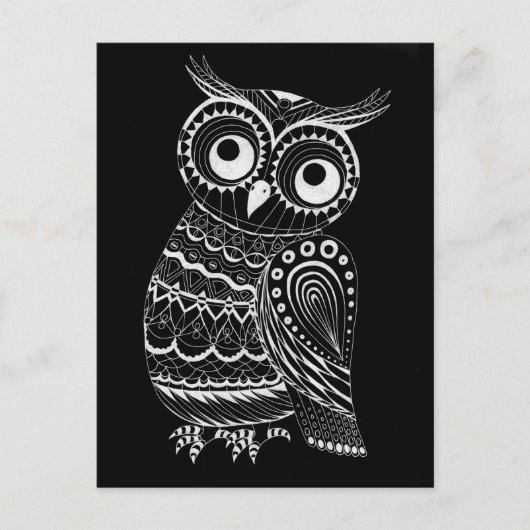 Postkarten Eule (Vorderseite)