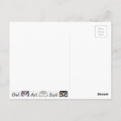 Postkarten Eule (Rückseite)