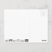 Postkarten Eule (Rückseite)