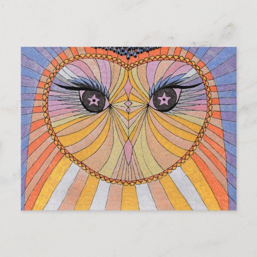 Postkarten Eule (Vorderseite)