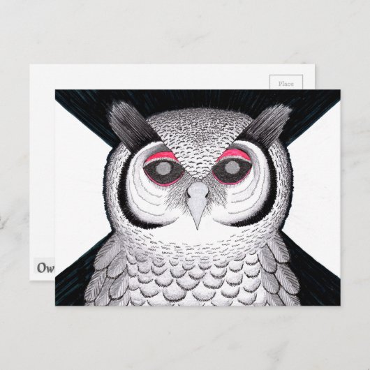 Postkarten Eule (Vorne/Hinten)