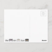 Postkarten Eule (Rückseite)