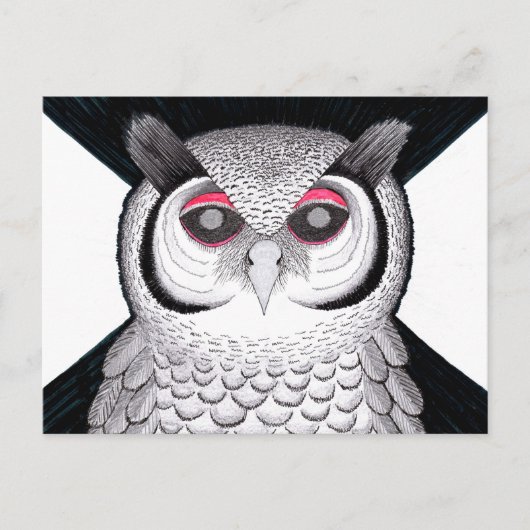 Postkarten Eule (Vorderseite)
