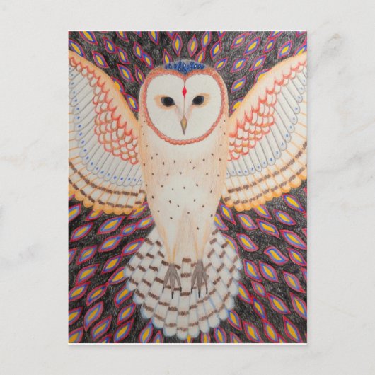 Postkarten Eule (Vorderseite)
