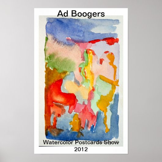 Postkarten für Aquarellfarben anzeigen Poster (Vorne)