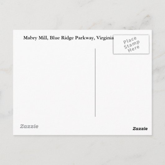 Postkarten für benutzerdefinierte Mabry-Mühle (Rückseite)