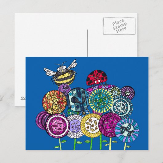 Postkarten für Bugs und Fleurs (Vorne/Hinten)