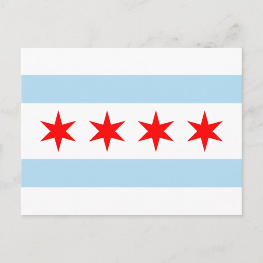Postkarten für Chicago Flag (Vorderseite)