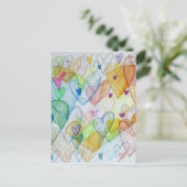 Postkarten für Community Hearts Farbe (Stehend Vorderseite)