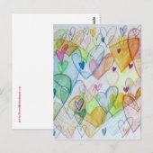 Postkarten für Community Hearts Farbe (Vorne/Hinten)