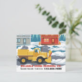 Postkarten für das Entfernen von Schnee (Stehend Vorderseite)