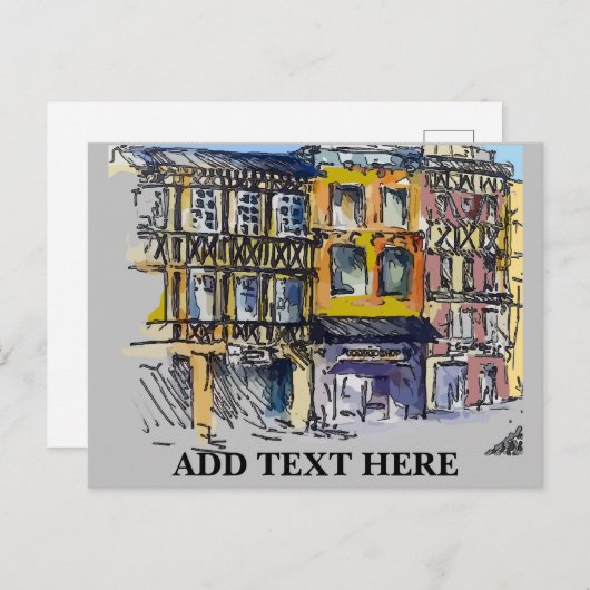 Postkarten für das französische Quartal (Vorne/Hinten)