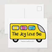 Postkarten für das Joy Liebe Bus-Logo (Vorne/Hinten)