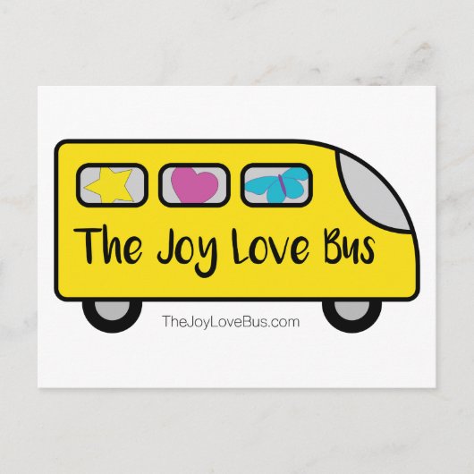 Postkarten für das Joy Liebe Bus-Logo (Vorderseite)
