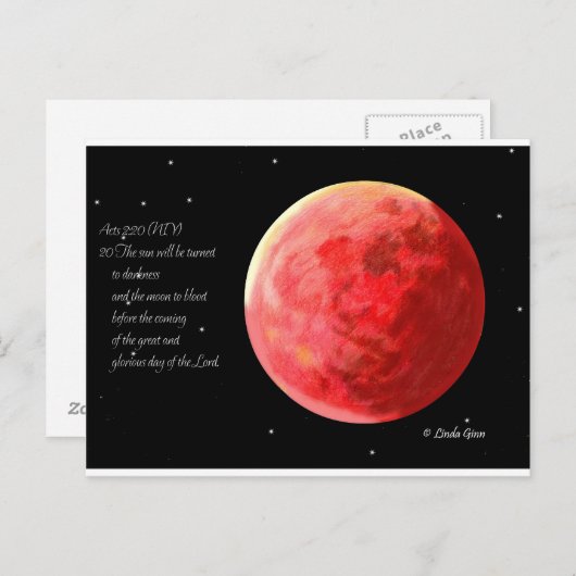Postkarten für den Blutmond (Vorne/Hinten)