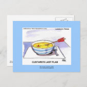 Postkarten für den letzten Flan Funny Cartoon (Vorne/Hinten)