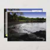 Postkarten für den schwarzen Sandstrand, individue (Vorne/Hinten)