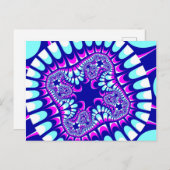 Postkarten für die benutzerdefinierte rosa Ice-Blu (Vorne/Hinten)