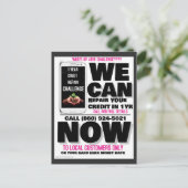 Postkarten für die Reparatur von Kreditkarten (Stehend Vorderseite)