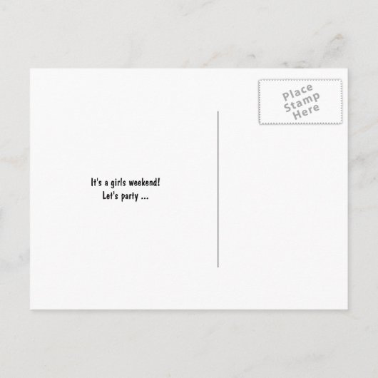Postkarten für Girls am Wochenende | Neonrosa (Rückseite)