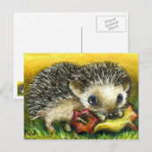 Postkarten für Igel und Apfel (Vorne/Hinten)
