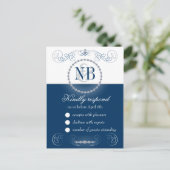 Postkarten für Navy und Silber Rhinestones (Stehend Vorderseite)