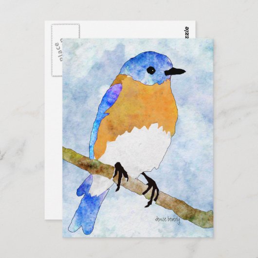 Postkarten für orientalische Bluebird-Wasserfarben (Vorne/Hinten)