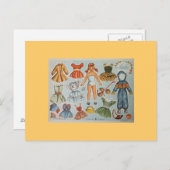 Postkarten für Papierpuppen (Vorne/Hinten)