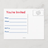 Postkarten für patrouillische Party Einladungen (Rückseite)