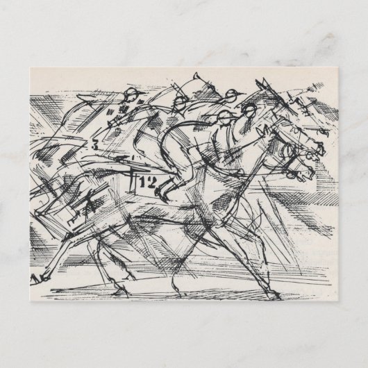 Postkarten für Pferderennen (Vorderseite)