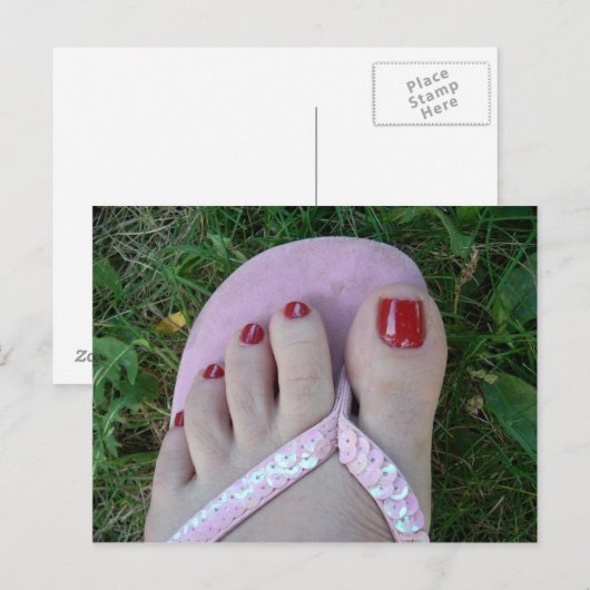 Postkarten für polierte Zehen (Vorne/Hinten)