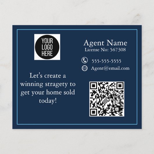 Postkarten für reales Anwesen Flyer (Hinten)