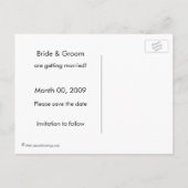 Postkarten für rosa und braun Save the Date Foto (Rückseite)