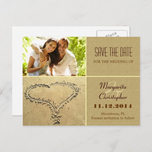 Postkarten für Save the Date Foto (Vorne/Hinten)