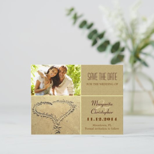 Postkarten für Save the Date Foto (Stehend Vorderseite)