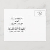 Postkarten für Save the Date Foto (Rückseite)