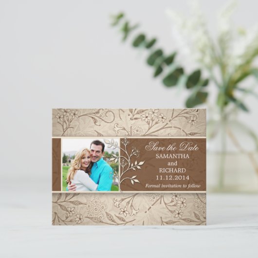 Postkarten für Save the Date Foto (Stehend Vorderseite)