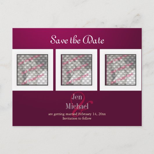 Postkarten für Save the Date Fotos, (Vorderseite)