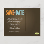 Postkarten für schlichtes, blaues und braunes Foto (Rückseite)