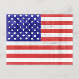 Postkarten für Vintage Flagge mit United Staaten