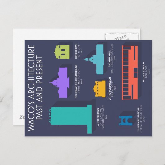 Postkarten für Waco Architektur (Vorne/Hinten)