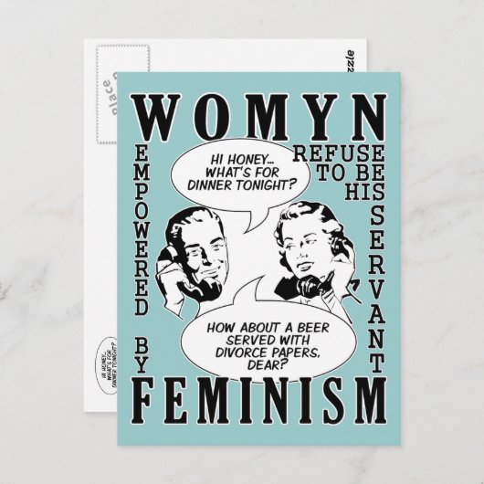 Postkarten für weiblichen Spaß (Vorne/Hinten)