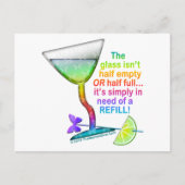 POSTKARTEN - GLAS HALB VOLL (Vorderseite)