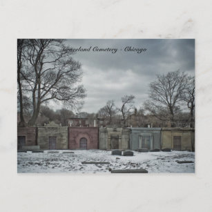 Postkarten Graceland Friedhof - Chicago, Novembe..