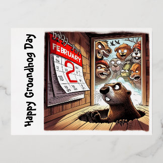 Postkarten Groundhog Day Erinnerungen 2024