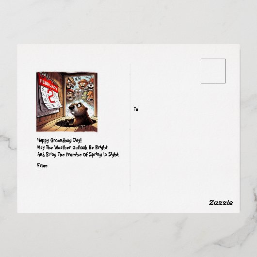 Postkarten Groundhog Day Erinnerungen 2024 (Rückseite)